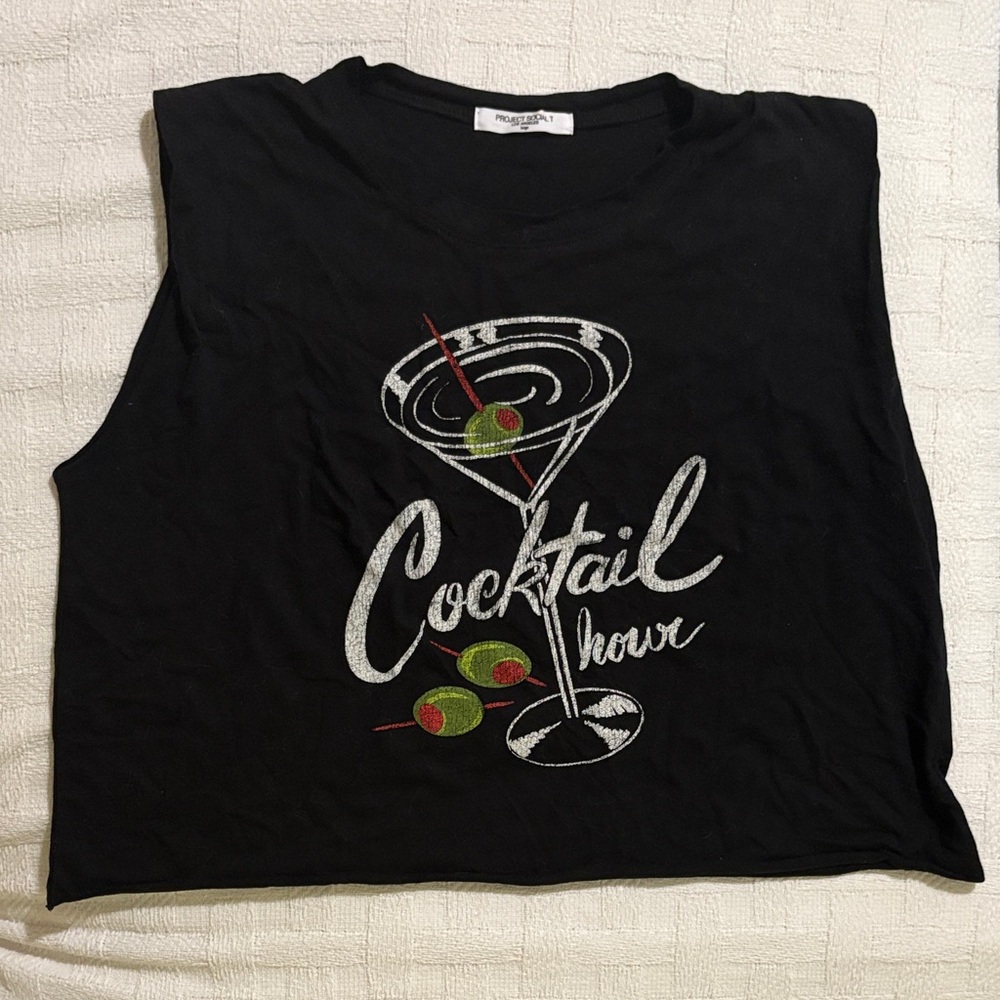 Martini Cocktail Sleeveless Top Project Social T
